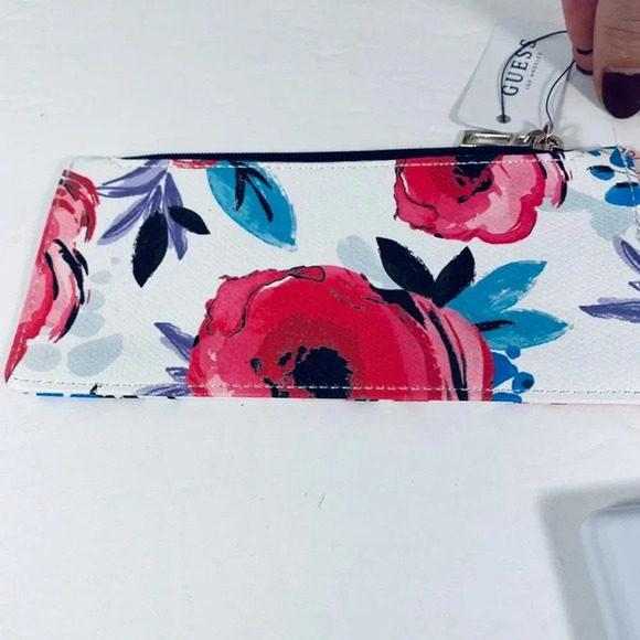 Guess White & Floral Flat Wallet/Pouch - Picture 4 of 9